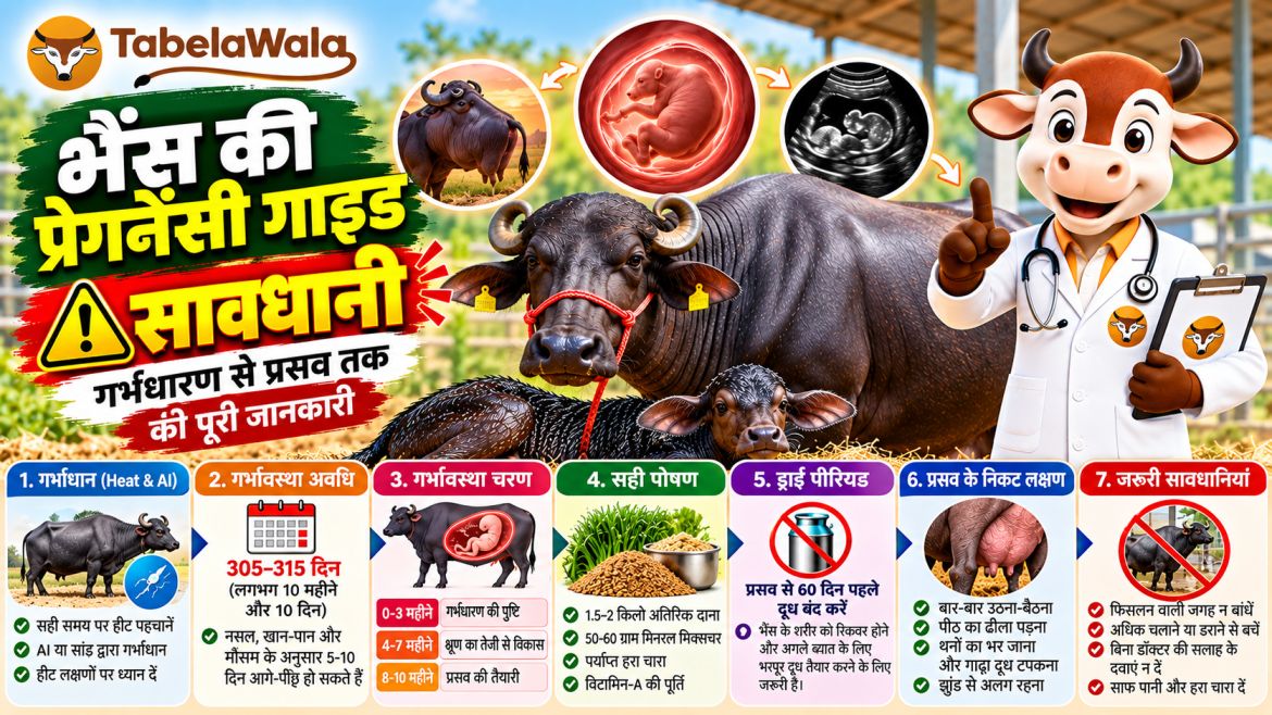 भैंस की प्रेगनेंसी गाइड: गर्भधारण से प्रसव तक पूरी जानकारी