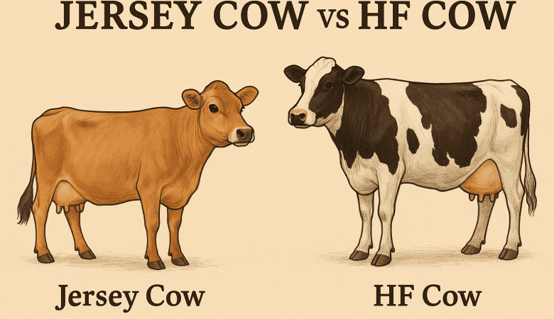 Jersey Cow vs HF Cow