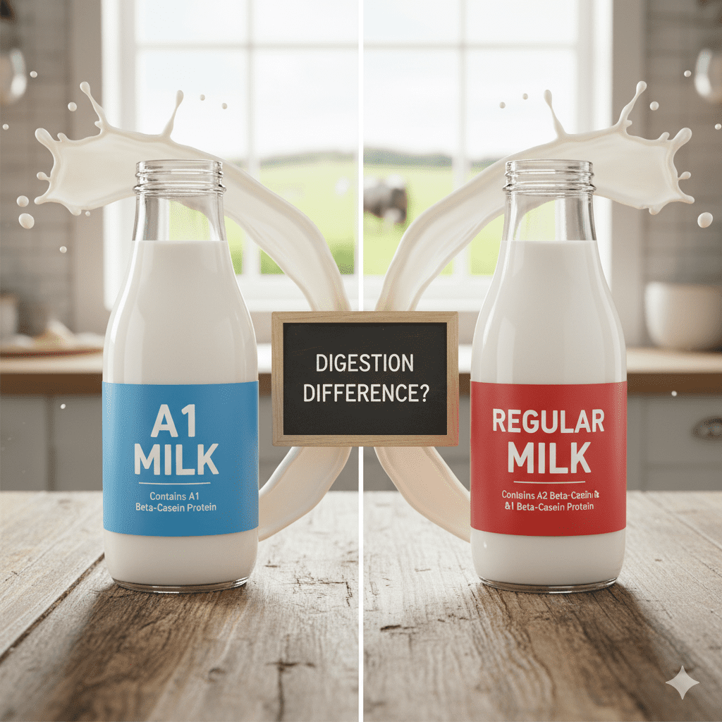 The Main difference between A1 and A2 milk