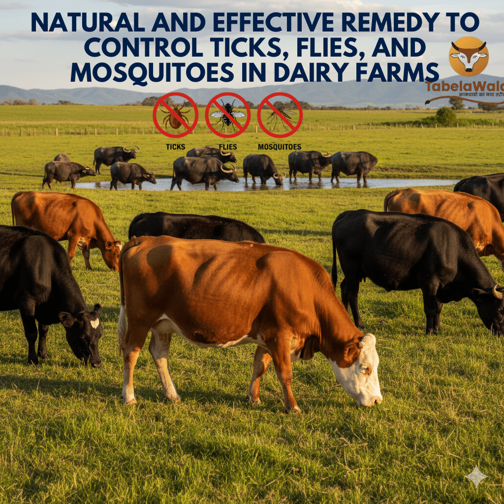 Natural and Effective Remedy to Control Ticks, Flies, and Mosquitoes in Dairy Farms