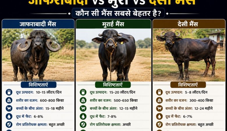 Jaffarabadi vs Murrah vs Deshi Bhains Behtar kon ?